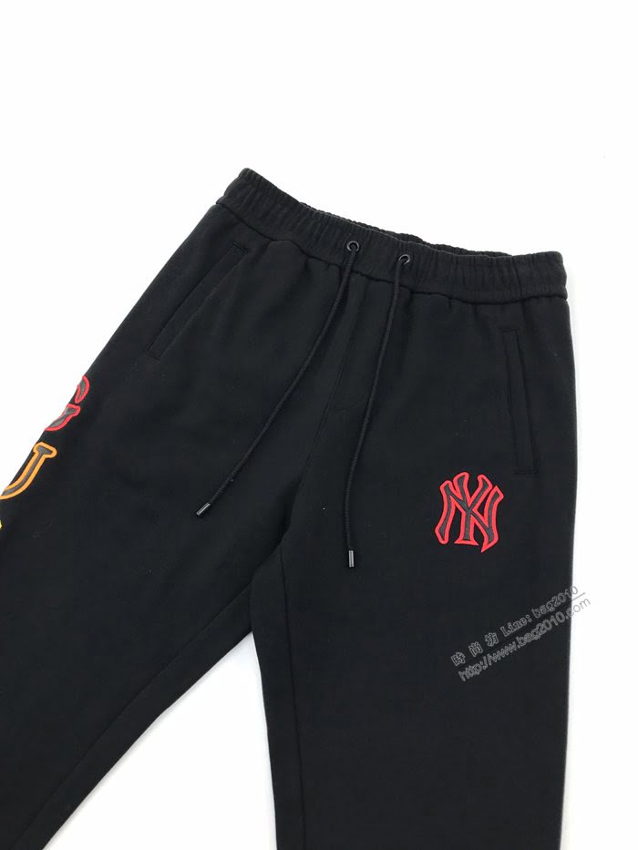 Gucci男裝 古奇2020最新爆款NY聯名彩虹刺繡休閒褲  ydi3444